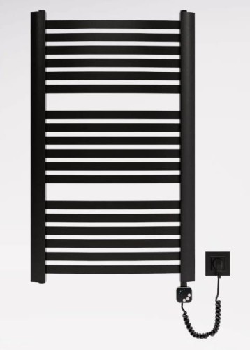 Grzejnik łazienkowy elektryczny Kastor Elektro czarny 94,5x58 Luxrad
