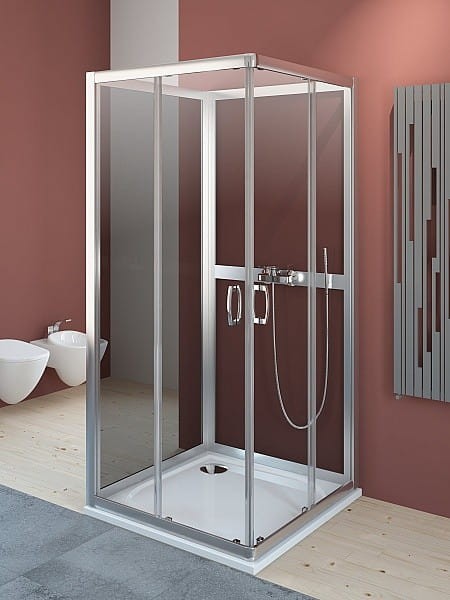 Kabina 4-ścienna Radaway Premium Plus C+2S 90x90x190 szkło fabric