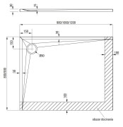 Brodzik akrylowy prostokątny 80x90 cm Kerria Plus Deante