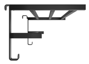 Półka grzejnikowa HF Sheffield 52x28,4 square czarny mat Hygge Family