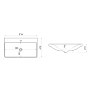 Umywalka meblowa Nevada 800 Lavita