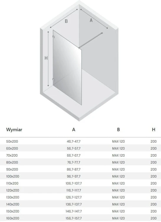 Kabina prysznicowa walk-in New Trendy Eventa Gold Shine