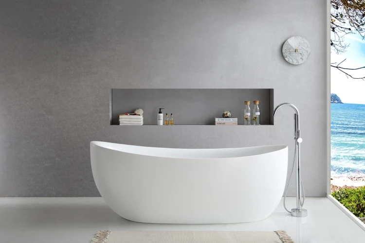 Wanna wolnostojąca avola v032xxlrg 180 cm korek klik klak różowe złoto