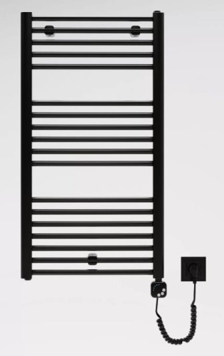 Grzejnik łazienkowy elektryczny Eltop Elektro czarny 92x50 Luxrad