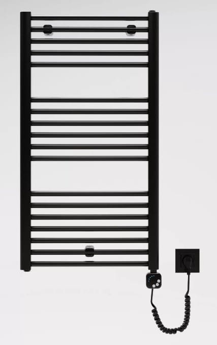 Grzejnik łazienkowy elektryczny Eltop Elektro czarny 92x50 Luxrad