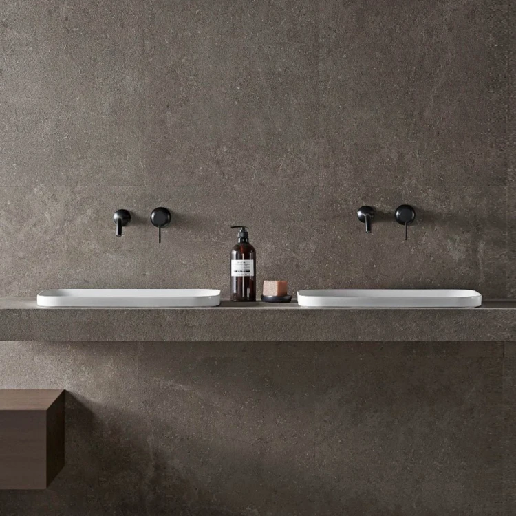 Umywalka wpuszczana w blat intero 430x380x140 mm z korkiem złotym