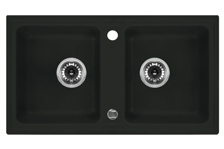 Zlewozmywak Deante Zorba 2-komorowy bez ociekacza - grafitowy
