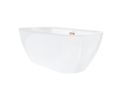 Wanna wolnostojąca corsan e041 olvena 170 cm z wykończeniem różowe złoto