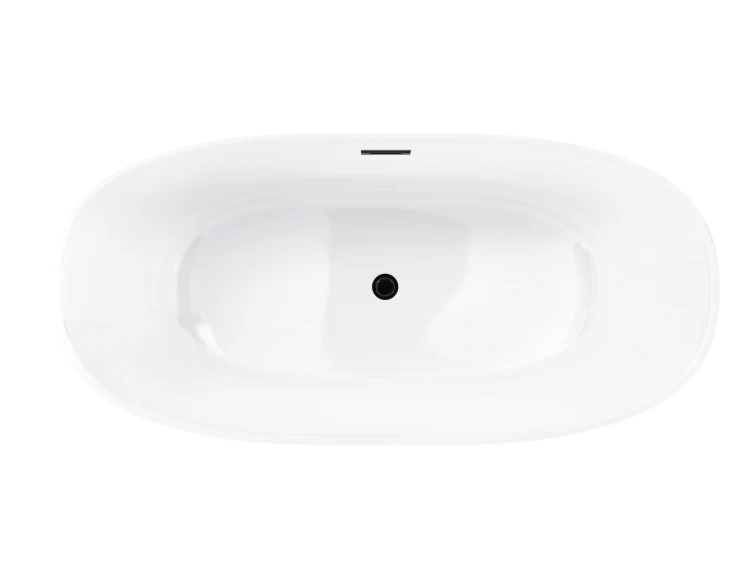 Wanna wolnostojąca corsan e026 salina 160 cm z wykończeniem czarnym