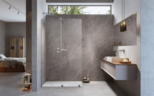 Kabina prysznicowa Furo Brushed Nickel Walk-in 100x200 Radaway lewa