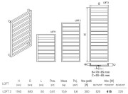 Grzejnik łazienkowy dekoracyjny Radeco Loft 2 116x55cm