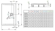 Brodzik prostokątny Radaway Argos D z nóżkami 90x80x14,5x2