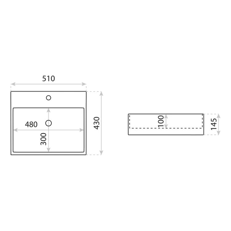 Umywalka nablatowa/wisząca Vista Lavita