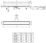 Odpływ liniowy odwracalny 100 cm Deante