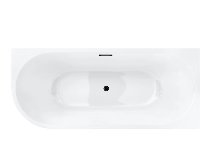 Wanna wolnostojąca narożna corsan intero 170 x 73 montaż prawostronny korek klik-klak grafit / gun metal