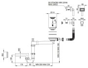 Zlewozmywak granitowy 1-komorowy Corio Deante grafit bateria dozownik
