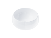 Wolnostojąca umywalka nablatowa corsan 649926 okrągła biała 40 x 40 x 16 cm z korkiem chrom