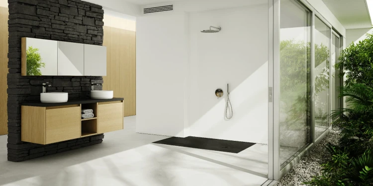 Brodzik prostokątny PROTOS GREY Stone 70x100 Schedpol Schedline, szary