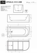 Wanna narożna UPSALA LINE lewa 170x75 AD NATURALNIE