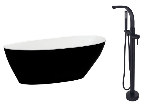 Wanna wolnostojąca Besco GOYA B&amp;W 160x70 + bateria Decco I