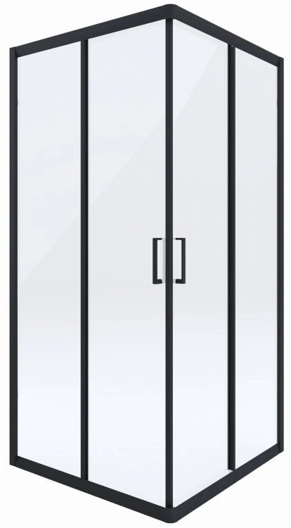 Kabina prysznicowa 90x90x185 Funkia Deante nero szkło przejrzyste