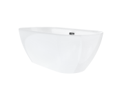 Wanna wolnostojąca corsan e041 olvena 160 cm z wykończeniem czarnym
