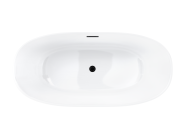 Wanna wolnostojąca corsan e026 salina 170 cm z wykończeniem grafit / gun metal