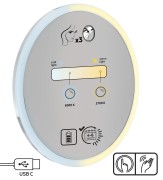 Lusterko kosmetyczne magnetyczne podświetlenie LED Round Deante