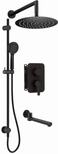 Zestaw prysznicowy podtynkowy z BOXem Arnika Deante nero
