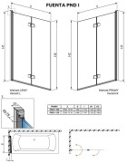 Parawan nawannowy Radaway Fuenta PND I 100x152 lewy