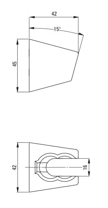 Bateria umywalkowa ścienna z wydłużoną wylewką Boro Deante