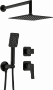 Zestaw prysznicowy podtynkowy nero czarny Blur Deante