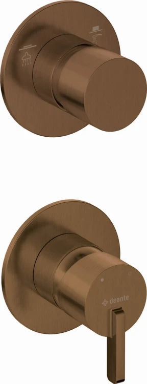 Bateria prysznicowa z przełącznikiem brąz szczotkowany Silia Deante