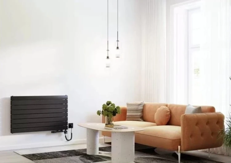 Grzejnik elektryczny Solis podwójny czarny 59,5x100 Luxrad