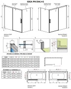 Zabudowa nawannowa Radaway Idea Black PN DWJ+S 140x70x150,5 prawa przejrzysta