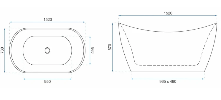 Wanna wolnostojąca biała Kerrano 150 REA