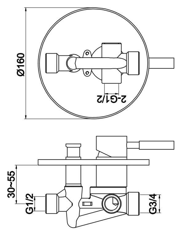 Zestaw prysznicowy Roxin Black KOHLMAN QW210RBR30 czarna