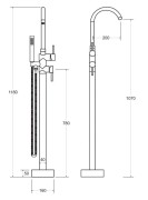 Wanna wolnostojąca Besco Keya B&amp;W 165x70 + bateria Illusion I