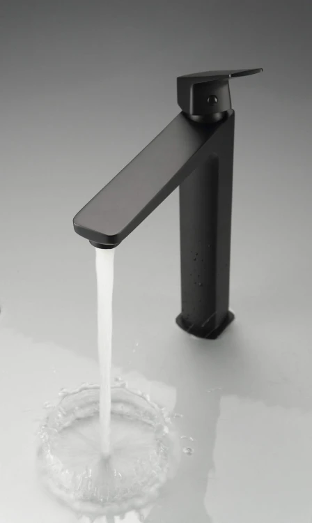 Bateria umywalkowa stojąca wysoka nero czarna Blur Deante