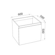 Szafka wisząca z blatem i umywalką Irvine Wood 600 Lavita