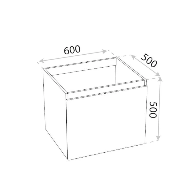 Szafka wisząca z blatem i umywalką Irvine Wood 600 Lavita