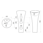 Umywalka stojąca Soft Lavita