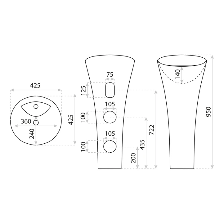 Umywalka stojąca Soft Lavita