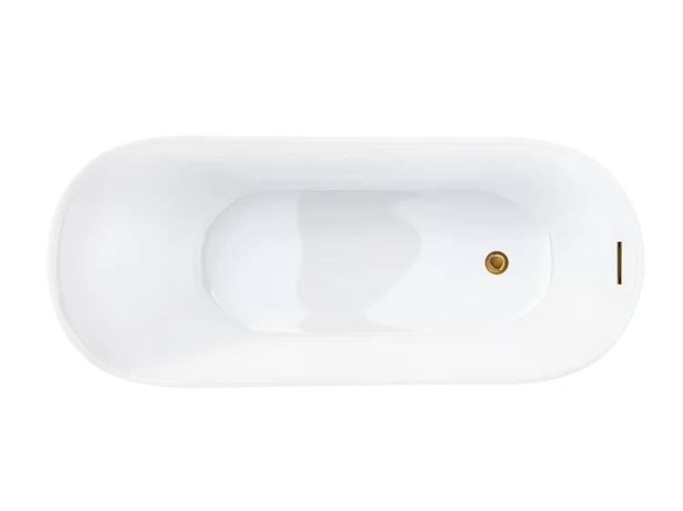 Wanna wolnostojąca corsan estella 170 cm z wykończeniem złotym