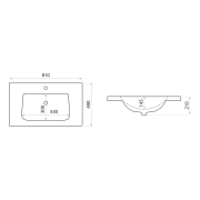 Umywalka meblowa Kansas 800 Lavita