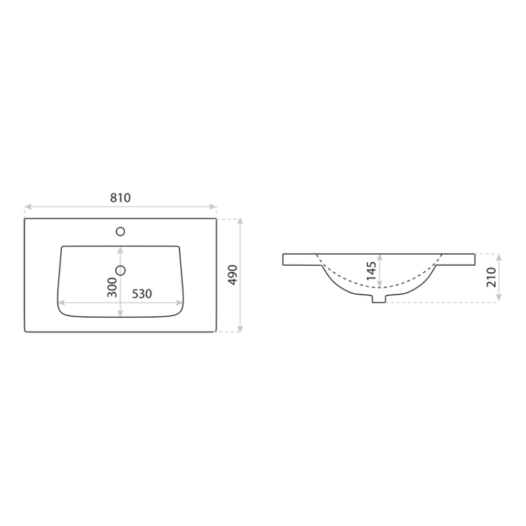 Umywalka meblowa Kansas 800 Lavita