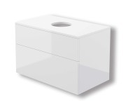 Szafka umywalkowa z blatem biała 80x47x52 Prizma Deante