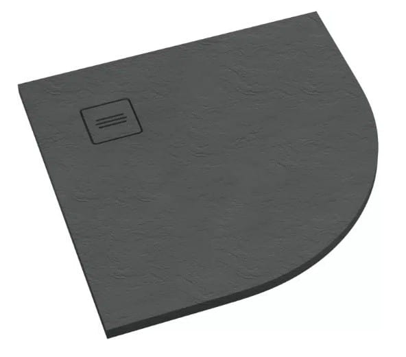 Brodzik półokrągły PROTOS GREY Stone 90x90 Schedpol Schedline, szary