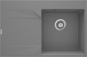 Zlewozmywak granitowy 1-komorowy lewy szary metalik Evora Deante