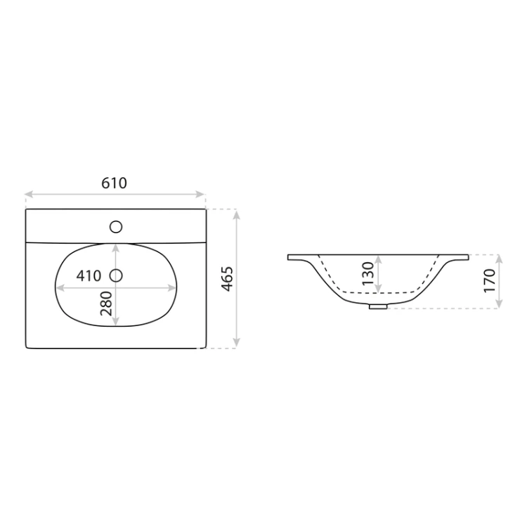 Umywalka meblowa Kolorado 600 Lavita